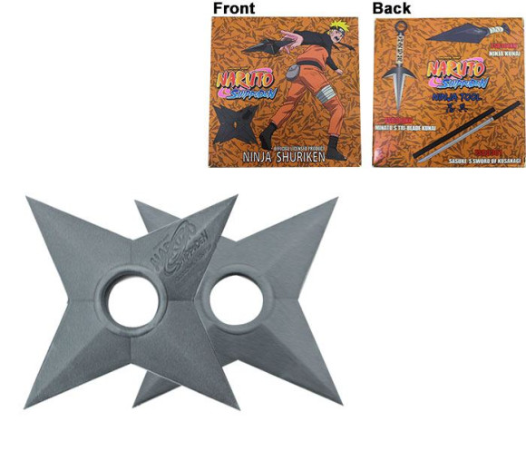 Naruto Shippuden Schaumstoff-Repliken Doppelpack Shuriken 13 cm