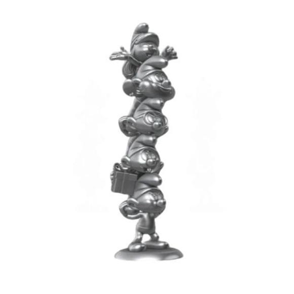 Die Schlümpfe Resin Statue Schlumpfsäule Silver Limited Edition 50 cm