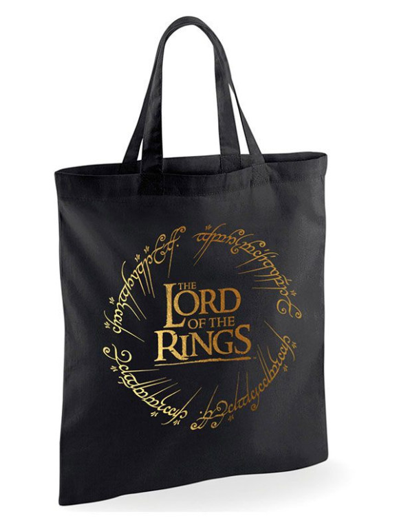 Herr der Ringe Tragetasche Gold Foil Logo