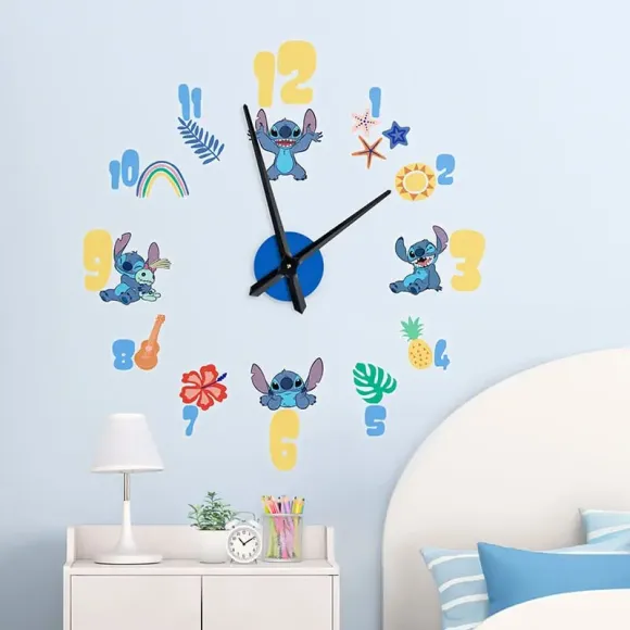 Lilo & Stitch selbstklebende Wanduhr Stitch 