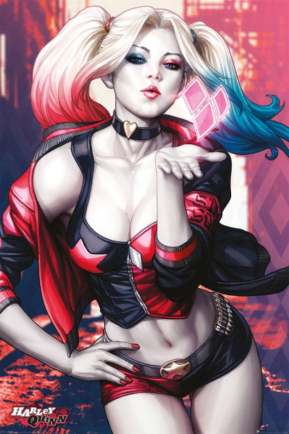 DC Comics Poster Set Harley Quinn Kiss 61 x 91 cm (4)