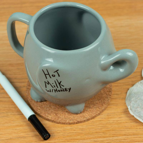 Elephant Memo Tasse mit Abwischbaren Tafelschreiber
