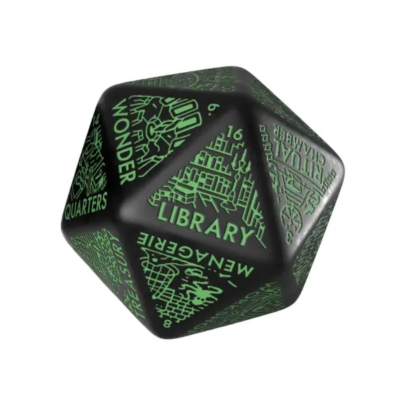 Viridian Würfel Jumbo Würfel Dungeon Room Generator D20 Schwarz 