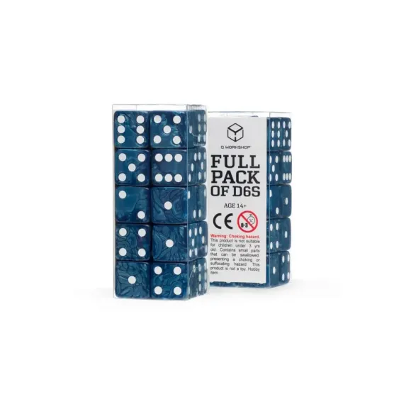 Q Workshop Würfel Set Full Pack D6 Kobalt (20)