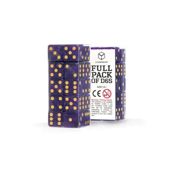 Q Workshop Würfel Set Full Pack D6 Shimmering Purple (20)