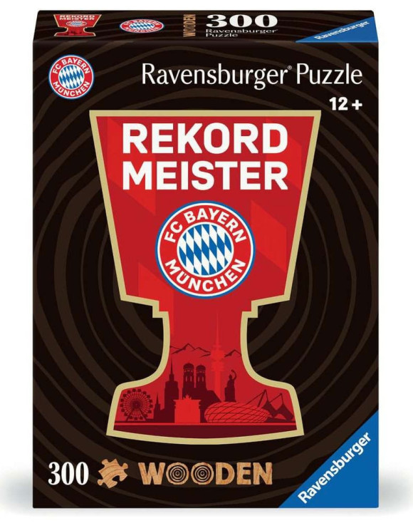 FC Bayern München WOODEN Holz-Puzzle Rekordmeister (300 Teile)