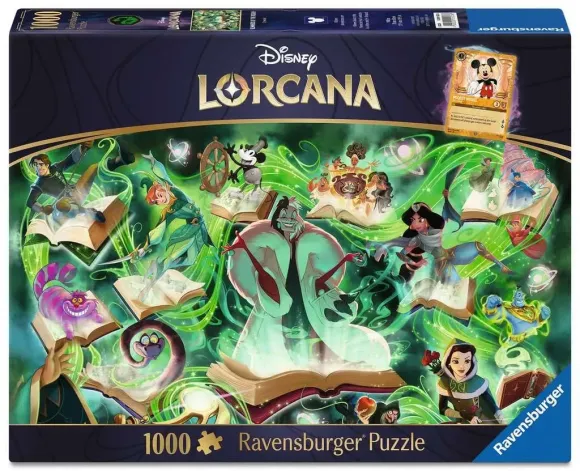 Disney Lorcana Puzzle Glimmers of the Realm: Emerald (1000 Teile)