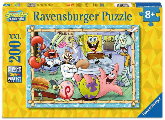 SpongeBob Schwammkopf Kinderpuzzle XXL Neue Abenteuer in Bikini Bottom (200 Teile)