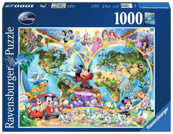 Disney Puzzle Disneys Weltkarte (1000 Teile)