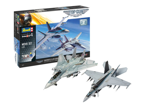 Top Gun Easy-Click Modellbausatz Set 1/72 F-14D Super Tomcat & F/A-18E Super Hornet