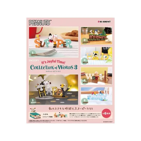 Peanuts Minifiguren Snoopy Collection of Words 3 Display (6)  