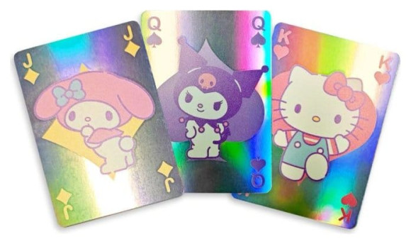 Sanrio Spielkarten Hello Kitty & Friends Cupcake French-suited Deck Holographic    