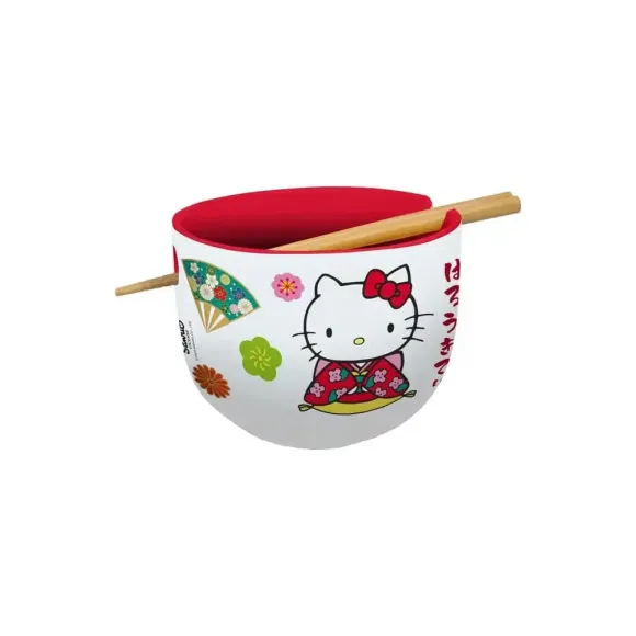 Sanrio Ramen-Schüssel mit Stäbchen Hello Kitty Japan