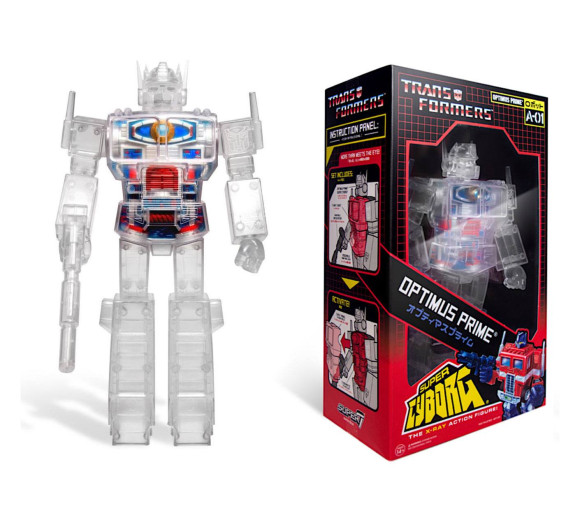Transformers Super Cyborg Optimus Prime Clear Actionfigur 30 cm