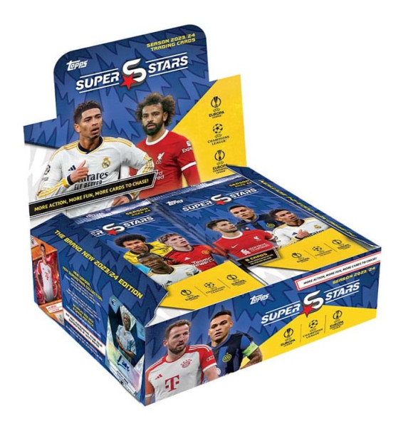 UEFA Champions League Super Stars 2023/24 Sammelkarten Booster Display (24) *Englische Version*