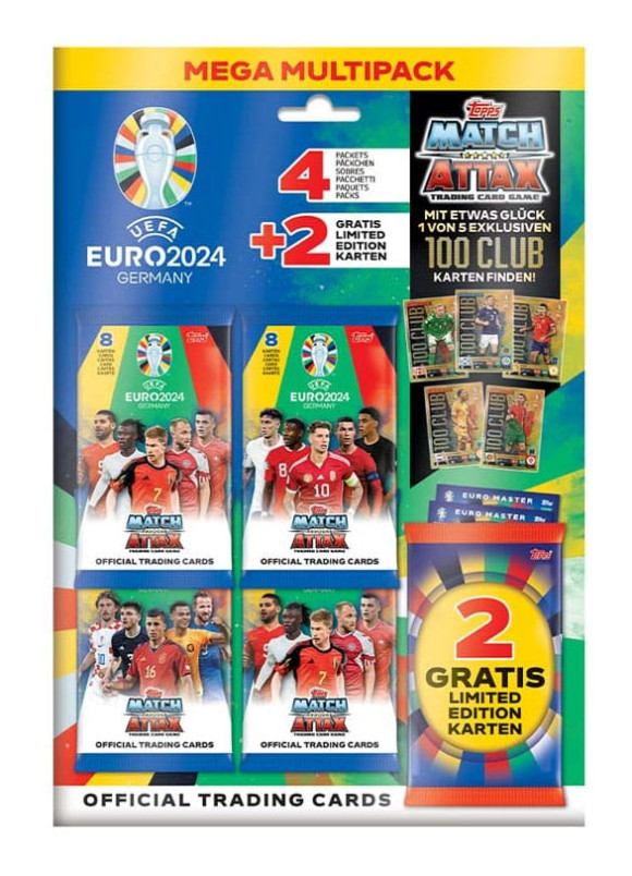 UEFA EURO 2024 Trading Cards 100 Club Mega Multipack *Deutsche Edition*