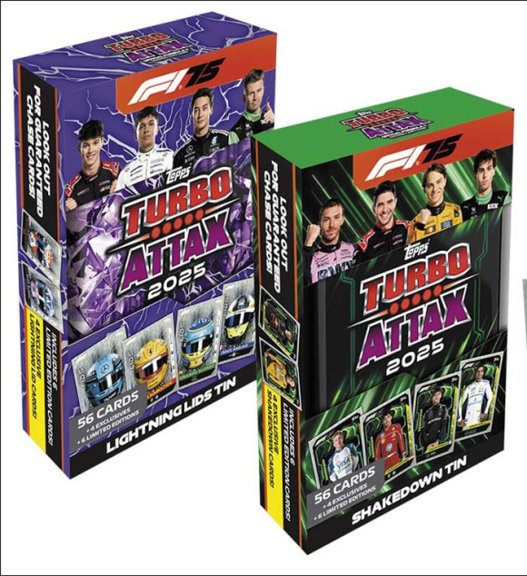 Formel 1 Turbo Attax TCG 2025 F1 Mega Tin Display (6) *Deutsche Version*