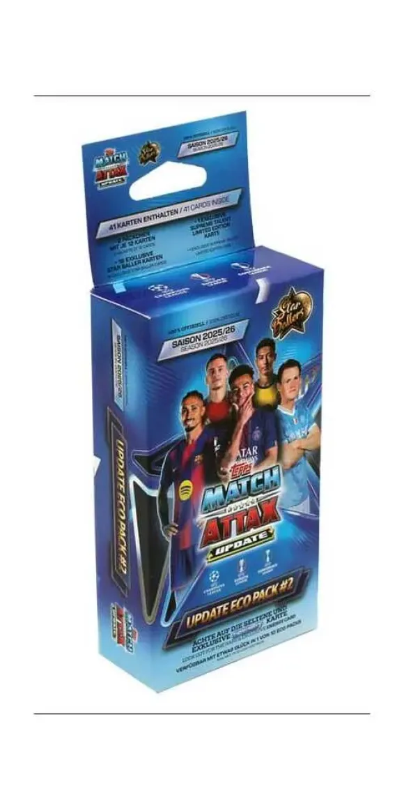 UEFA Champions League Match Attax Trading Cards 2025/26 Mega Multipack Update Star Ballers *Deutsche Version*