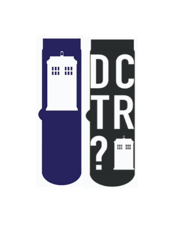 Doctor Who Herren Socken Doppelpack Tardis