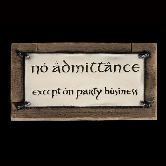Herr der Ringe Magnet No Admittance