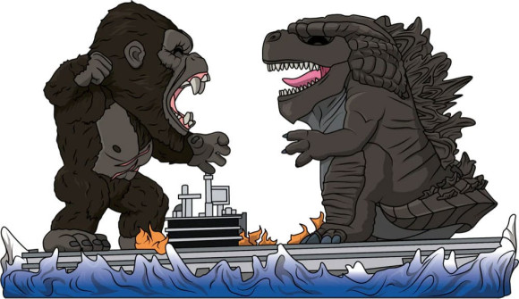 Godzilla vs. Kong Vinyl Figur Godzilla vs. Kong 11 cm