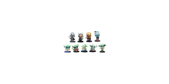 Star Wars The Mandalorian Cosbi Minifiguren 8 cm Blind Box Display (8)            