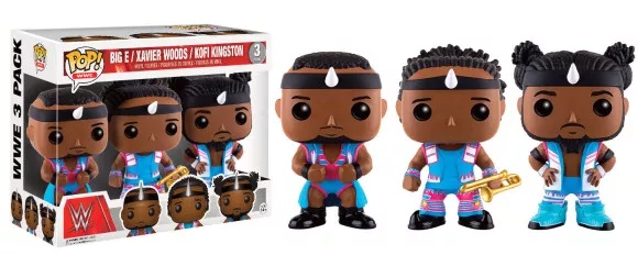 WWE Big E, Xavier Woods & Kofi Kingston POP! Figuren Dreierpack 9 cm