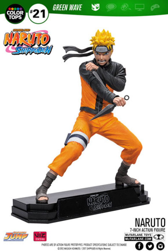 Naruto Shippuden Color Tops Actionfigur Naruto Uzumaki 18 cm