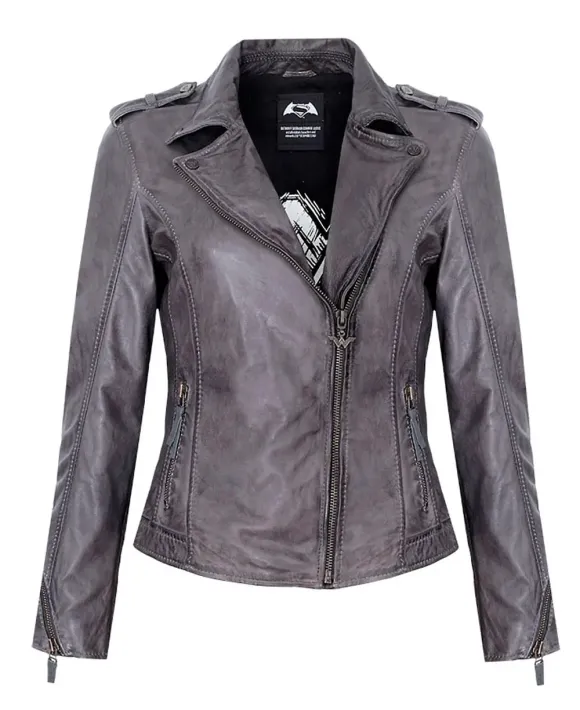 Batman v Superman Dawn of Justice Damen Lederjacke Wonder Woman Scira