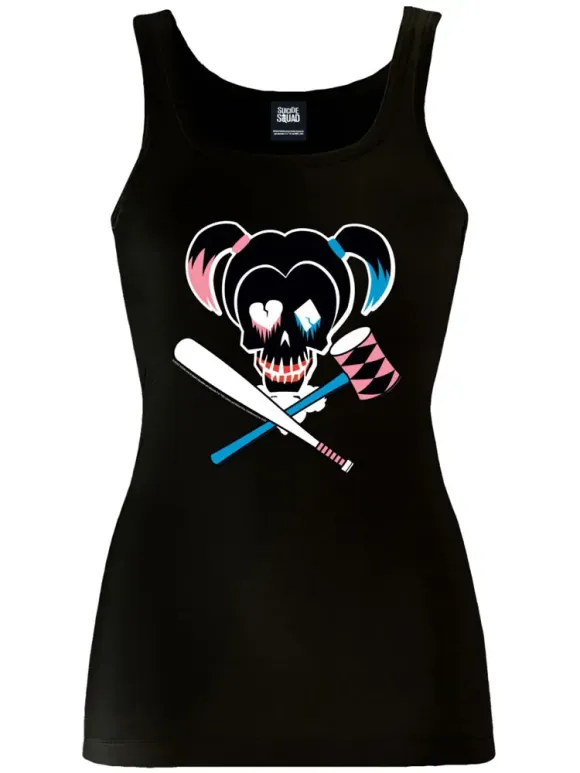 Suicide Squad Girlie Tank Top Skull
