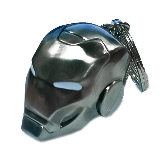 Marvel Comics Metall-Schlüsselanhänger Iron Man Helm Mark II