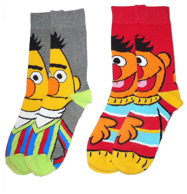 Damen Sesame Street Bert und Ernie an der Ferse Socken Größe Eur 37-42