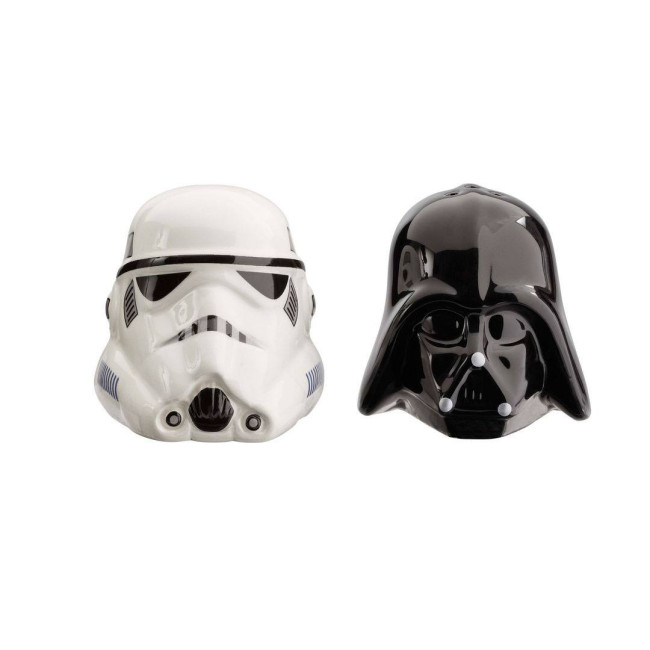 Star Wars Salz Pfeffer Streuer Set Helme Darth Vader Storm Trooper NEU 