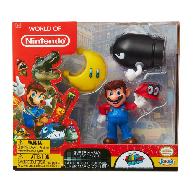 Super Mario Odyssey 3er Pack Minifiguren 6 Cm