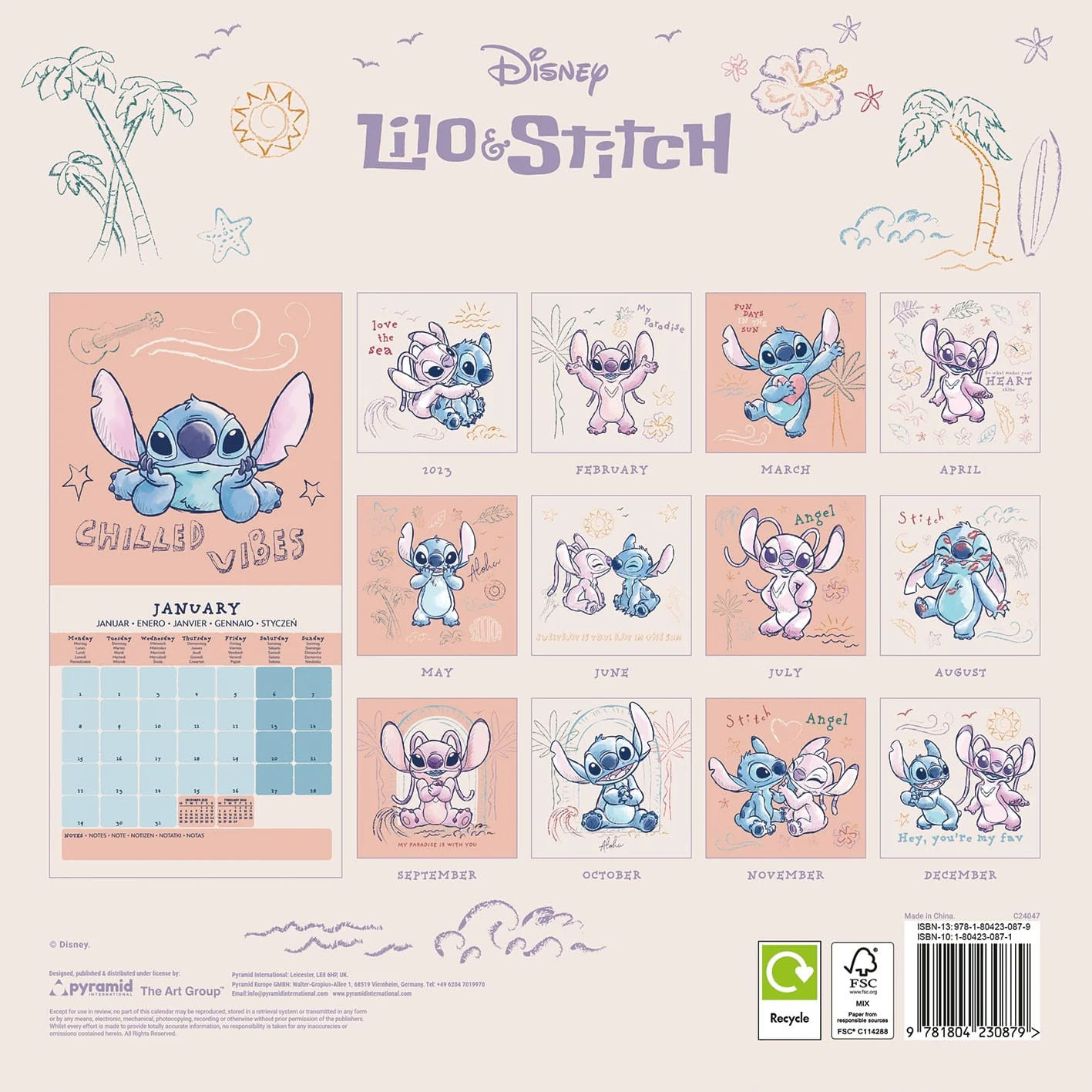 Lilo & Stitch Kalender 2024 Stitch & Angel jetzt online kaufen ...