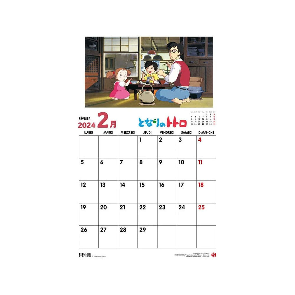 Studio Ghibli Kalender 2024 *Englische Version* jetzt online kaufen