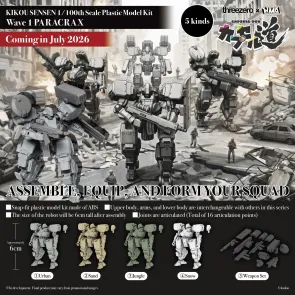 Kikou Sensen 1/100 Maßstab Plastikmodellbausatz Welle 1 (1 Set mit 6 Stück) 6 cm