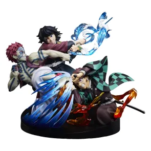 Demon Slayer: Kimetsu no Yaiba PVC Figur Tanjiro Kamado & Giyu Tomioka & Akaza 13 cm