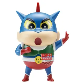 Crayon Shinchan Cosplay PVC-Figur Action Kamen Shinchan & Paper Robot Shinchan (Ver. Action Kamen Shinchan Special Color) 12 cm
