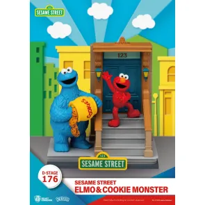 Sesamstraße D-Stage PVC Statue Elmo & Cookie Monster 11 cm 