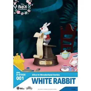 Alice im Wunderland Mini Diorama Stage PVC Statue White Rabbit 10 cm