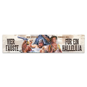 Bud Spencer & Terence Hill Blechschild mit Magnet Vier Fäuste für ein Halleluja 16 x 3,5 cm