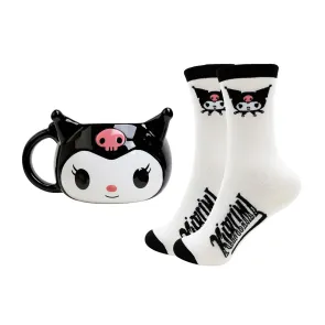 Sanrio Set 3D Tasse und Socken Kuromi