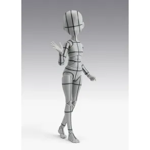 S.H.Figuarts Actionfigur Body-Chan -Ken Sugimori- Edition -Wireframe- (Gray Color Ver.) 13 cm