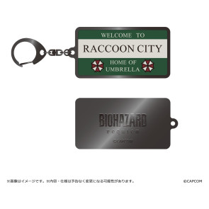 Resident Evil Requiem Metall-Schlüsselanhänger Raccoon City Welcome Sign