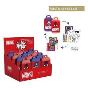Marvel Schreibwaren-Set Spider-Man & Captain America Blind Box Display (12)