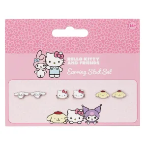 Sanrio Ohrstecker-Set Hello Kitty, Cinnamon Roll und Pompompurin