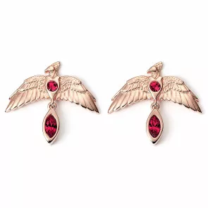 Harry Potter Stud Ohrringe Fawkes Rose Gold (Sterling Silber)
