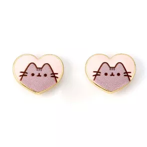 Pusheen Stud Ohrringe Pink and Gold Heart
