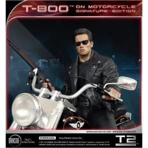 Terminator 2 Statue T-800 On Motorcycle Limited Signature Edition Exclusive 70 cm
